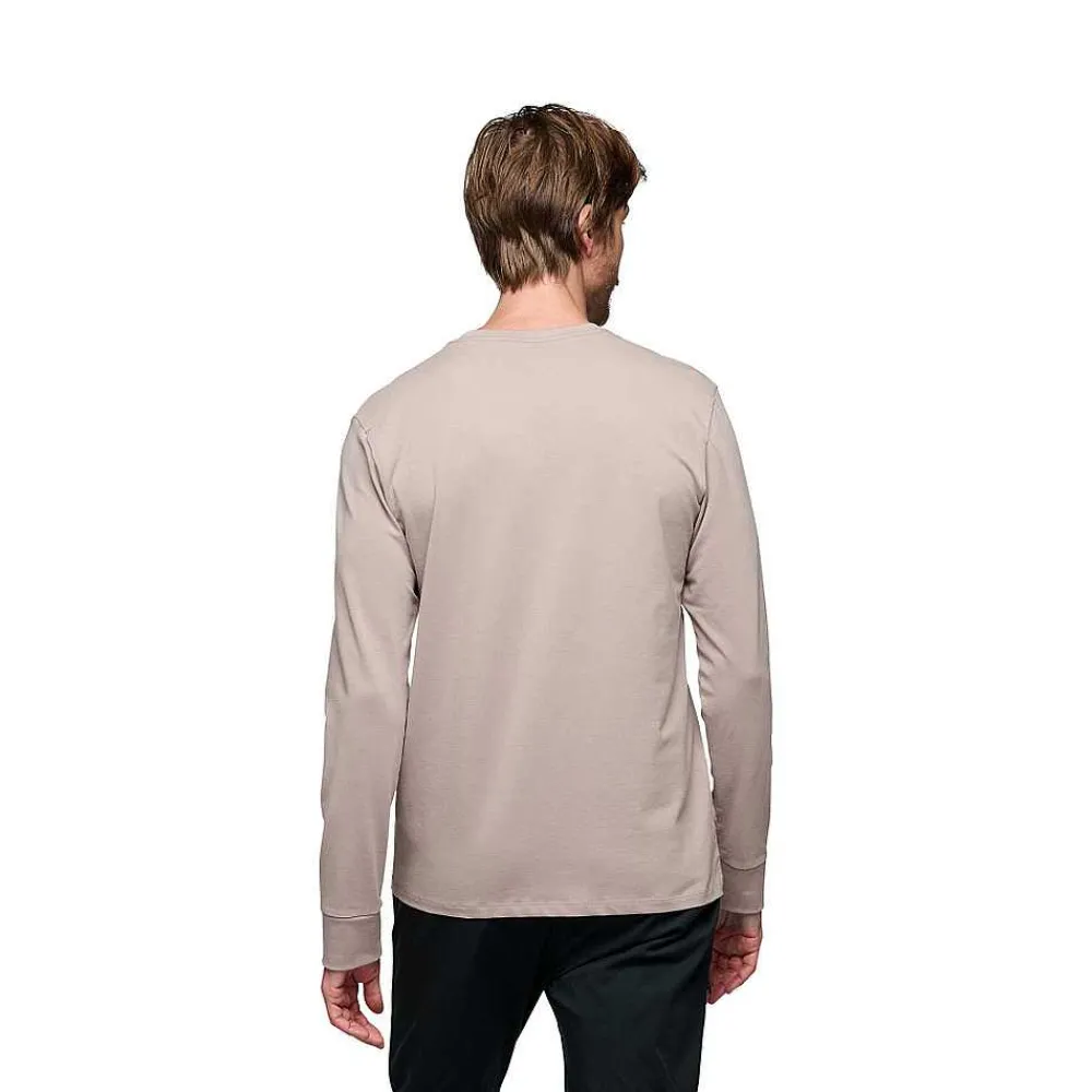Tees & Tanks>Black Diamond Men'S Heritage Wordmark Long Sleeve Tee