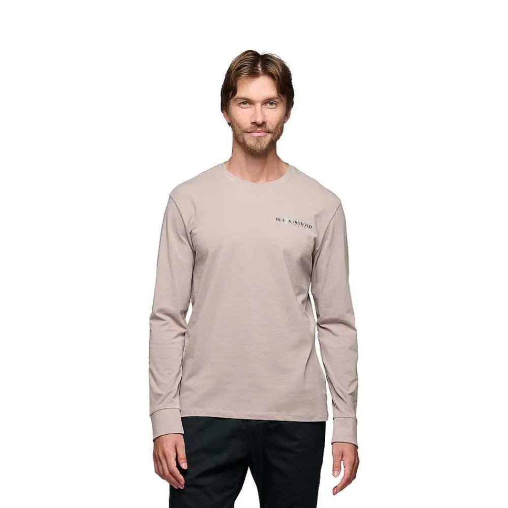Tees & Tanks>Black Diamond Men'S Heritage Wordmark Long Sleeve Tee