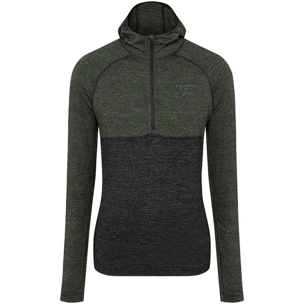 Hoodies>Black Diamond Men'S Solution 150 Merino Baselayer Crew Half Zip Hoody
