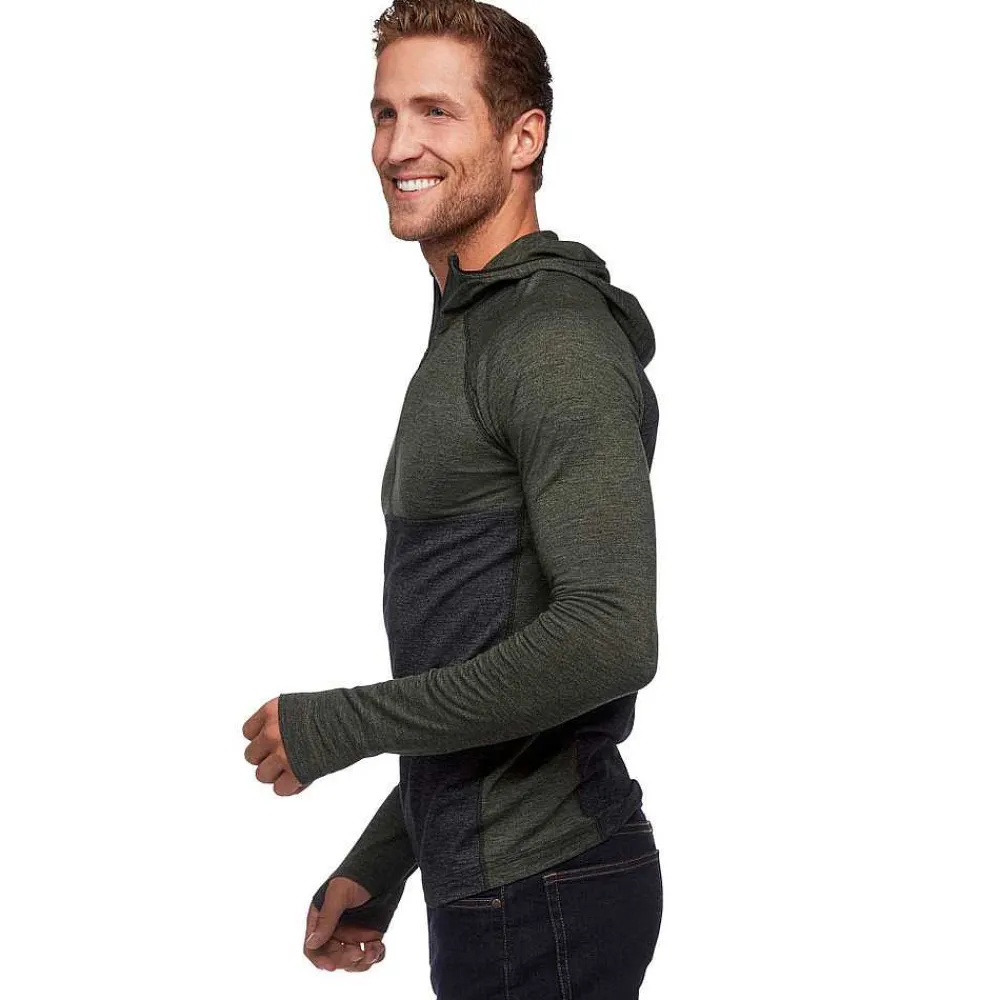 Hoodies>Black Diamond Men'S Solution 150 Merino Baselayer Crew Half Zip Hoody