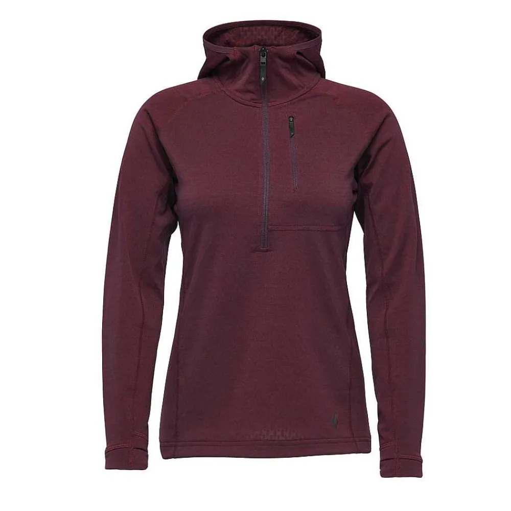 Ski & Snowboard Jackets>Black Diamond Women'S Coefficient Quarter Zip Fleece Hoody