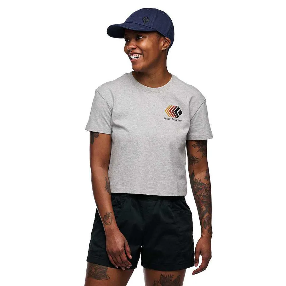Tees & Tanks>Black Diamond Women'S Faded Crop Tee